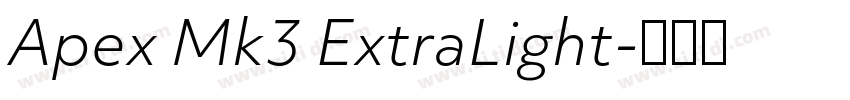 Apex Mk3 ExtraLight字体转换 Apex Mk3 ExtraLight字体转换